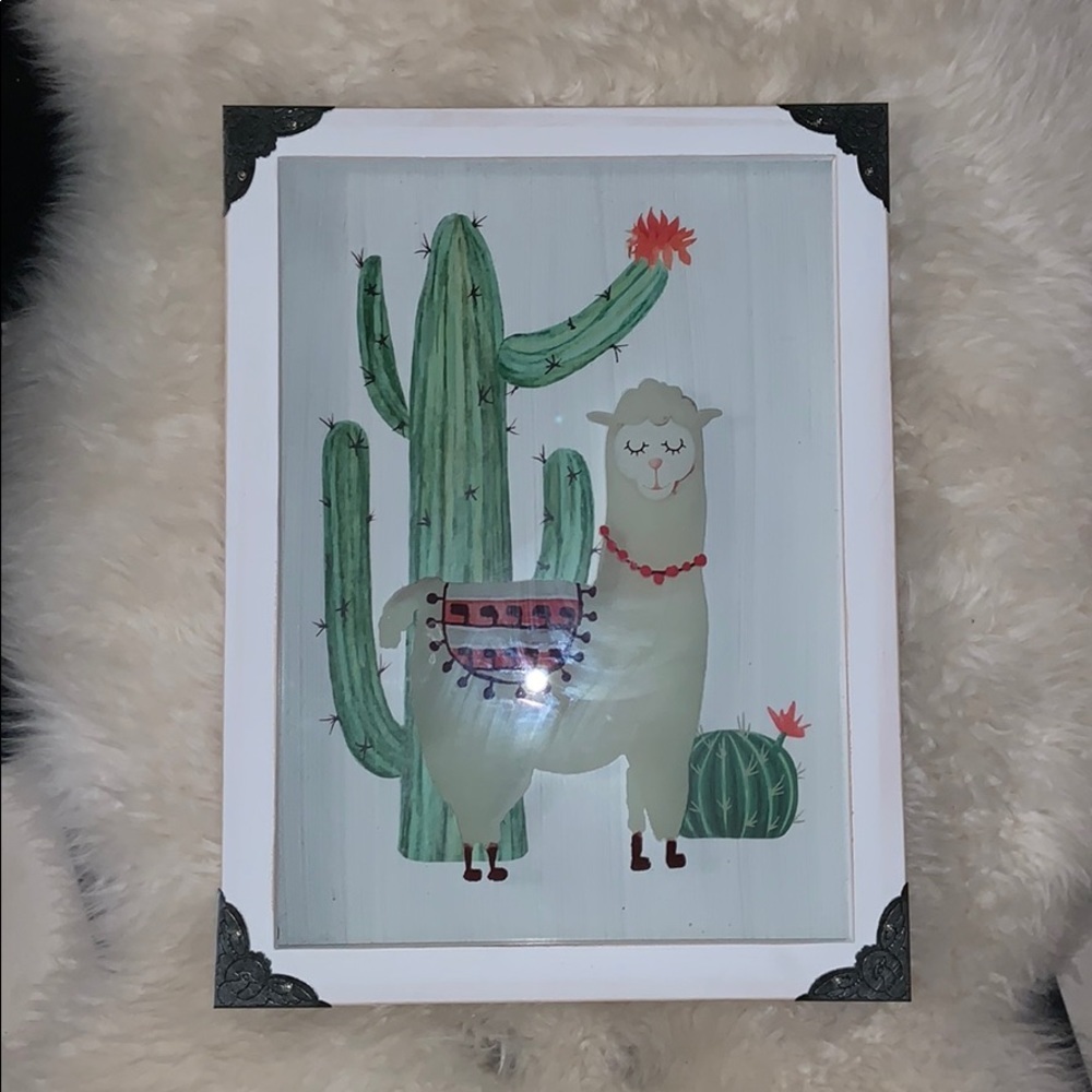 Llama and Cactus Picture 🌵🦙